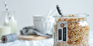 Beitragsbild des Blogbeitrags homemade Granola | vegane Müslimischung für dein Frühstück 