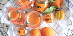 Beitragsbild des Blogbeitrags würziger Marillensenf selbst gemacht  | Sauce fürs BBQ 