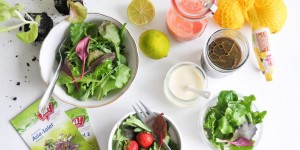 Beitragsbild des Blogbeitrags Dressing und Marinade selbst gemacht | Dreierlei für meinen Bio Salat von JA! Natürlich 