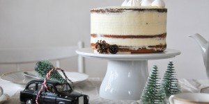 Beitragsbild des Blogbeitrags God Jul Weihnachtstorte | winterliche Torte zum Fest 