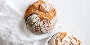 Beitragsbild des Blogbeitrags Weizenvollkorn Brot mit Sauerteig und Sonnenblumenkernen 