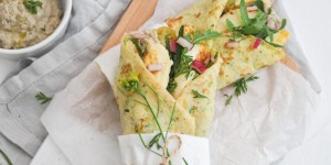 Beitragsbild des Blogbeitrags Gemüsepalatschinken mit Baba Ganoush | Sommerküche