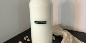 Beitragsbild des Blogbeitrags einfach.lecker // frische Mandelmilch