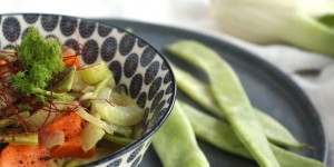 Beitragsbild des Blogbeitrags Breite Bohnen – Fenchel Curry