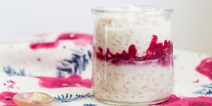 Beitragsbild des Blogbeitrags Vanilla Rice Pudding with Raspberry Sauce
