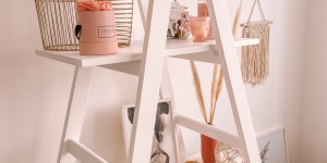 Beitragsbild des Blogbeitrags DIY Leiterregal selber bauen 