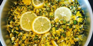 Beitragsbild des Blogbeitrags Löwenzahn Sirup – Sonne im Glas