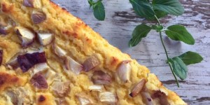 Beitragsbild des Blogbeitrags Paleokokoskuchen mit Pfirsichen 