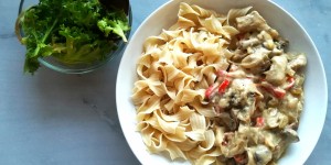 Beitragsbild des Blogbeitrags Jägerragout mit Dinkelnudeln
