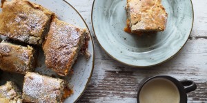 Beitragsbild des Blogbeitrags Mohnkuchen mit Marillen und Zwetschgen