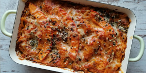 Beitragsbild des Blogbeitrags Kürbislasagne