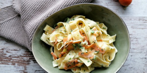 Beitragsbild des Blogbeitrags Pasta mit Frühlingsgemüse