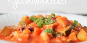 Beitragsbild des Blogbeitrags Bohnen - Gemüse Eintopf #vegan