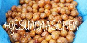 Beitragsbild des Blogbeitrags Gebackene Kichererbsen #gesundnaschen