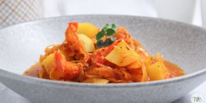 Beitragsbild des Blogbeitrags Veganes Szegediner Gulasch