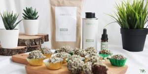 Beitragsbild des Blogbeitrags Vegane CBD Schokolade Pralinen – unterwegs entspannen mit CBD Vital