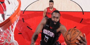 Beitragsbild des Blogbeitrags NBA: 48 Punkte! Harden dominiert Portland, Cavs siegen dank Triple-Double von James