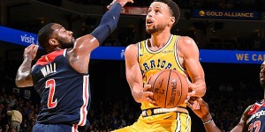Beitragsbild des Blogbeitrags NBA: 51! Entfesselter Curry feuert aus allen Rohren – LeBron holt ersten Sieg mit den Lakers