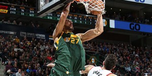 Beitragsbild des Blogbeitrags NBA: Blockmonster Gobert sichert Jazz den Sieg