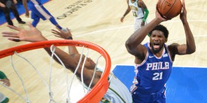 Beitragsbild des Blogbeitrags NBA: Nächste Embiid-Show! Sixers besiegen Boston in hitzigem Schlagabtausch 