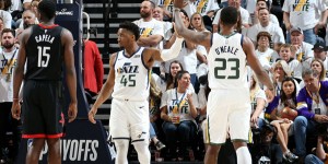 Beitragsbild des Blogbeitrags NBA: Mitchell-Gala: Jazz verhindern Rockets-Sweep 
