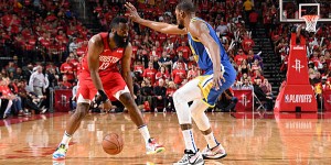 Beitragsbild des Blogbeitrags NBA: Rockets holen sich Spiel 3 in Overtime – sensationeller Kevin Durant zu wenig
