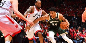Beitragsbild des Blogbeitrags NBA: Zittersieg nach 2OT! Überragender Kawhi stellt Giannis kalt