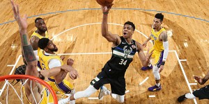 Beitragsbild des Blogbeitrags NBA: Giannis mit Career-High! Bucks stürzen LeBron und die Lakers 