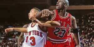 Beitragsbild des Blogbeitrags NBA: Jordans Rivalität mit den Knicks: Als MJ John Starks den Hintern versohlte 