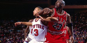 Beitragsbild des Blogbeitrags NBA: John Starks: Hitzkopf, Jordan-Konkurrent, Currys Wegbereiter