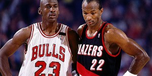 Beitragsbild des Blogbeitrags NBA: “Shrug Game”: Als MJ die Blazers überraschte