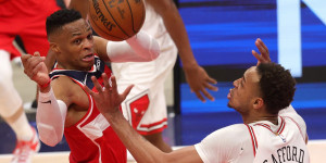 Beitragsbild des Blogbeitrags NBA: Westbrook-Triple-Double reicht wieder nicht – Sixers schießen ungeschlagene Magic aus der Halle