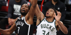 Beitragsbild des Blogbeitrags NBA: Roundup: KD und Harden stechen Bucks aus