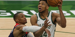 Beitragsbild des Blogbeitrags NBA: Bucks trotzen der Westbrook-Beal-Show – Giannis muss frühzeitig raus 