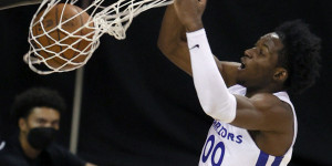 Beitragsbild des Blogbeitrags NBA: Kuminga führt Warriors zum Sieg – Deutscher Big glänzt