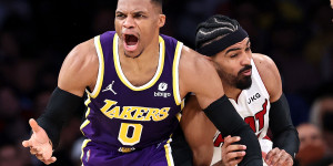 Beitragsbild des Blogbeitrags NBA: Westbrook-Achterbahnfahrt bei OT-Sieg der Lakers über Miami – Dubs kontern Edwards-Rekord 