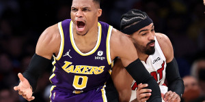Beitragsbild des Blogbeitrags NBA: Westbrook-Achterbahnfahrt bei OT-Sieg der Lakers über Miami – Dubs kontern Edwards-Rekord