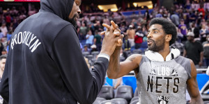 Beitragsbild des Blogbeitrags NBA: “Hör auf, man!”: LeBron feiert Kyrie-Show