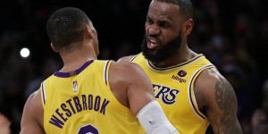Beitragsbild des Blogbeitrags NBA: “Big-time shot”: LeBron schwärmt von Russ