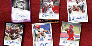 Beitragsbild des Blogbeitrags 2021 Leaf Memories College Football Cards – Checklist Added