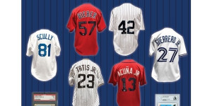 Beitragsbild des Blogbeitrags 2022 Leaf Stitches & Slabs Baseball Cards and Memorabilia