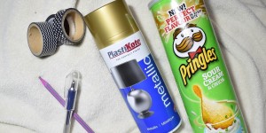 Beitragsbild des Blogbeitrags Upcycling aus einer alten Pringles-Dose 