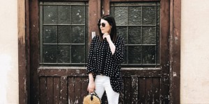 Beitragsbild des Blogbeitrags #Outfit: Circle Straw Bag x Polka Dots 