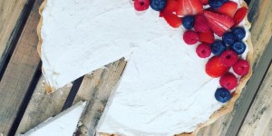 Beitragsbild des Blogbeitrags Pana Cotta Tarte mit frischen Beeren 