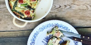 Beitragsbild des Blogbeitrags Spargel Frittata  