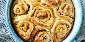 Beitragsbild des Blogbeitrags Vanilleschnecken mit Apfel Zimt Füllung