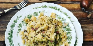 Beitragsbild des Blogbeitrags Krautfleckerl mit Hackfleisch