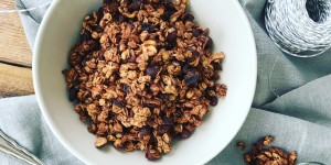 Beitragsbild des Blogbeitrags Bratapfel Granola  