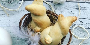 Beitragsbild des Blogbeitrags Hefeteig Osterhasen