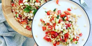 Beitragsbild des Blogbeitrags Griechischer Zartweizen Salat 